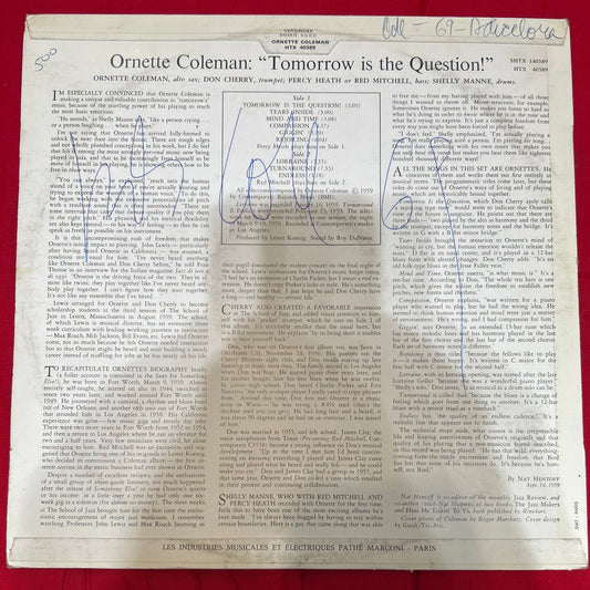 LP Ornette Coleman – Tomorrow Is The Question! 2ª Mano