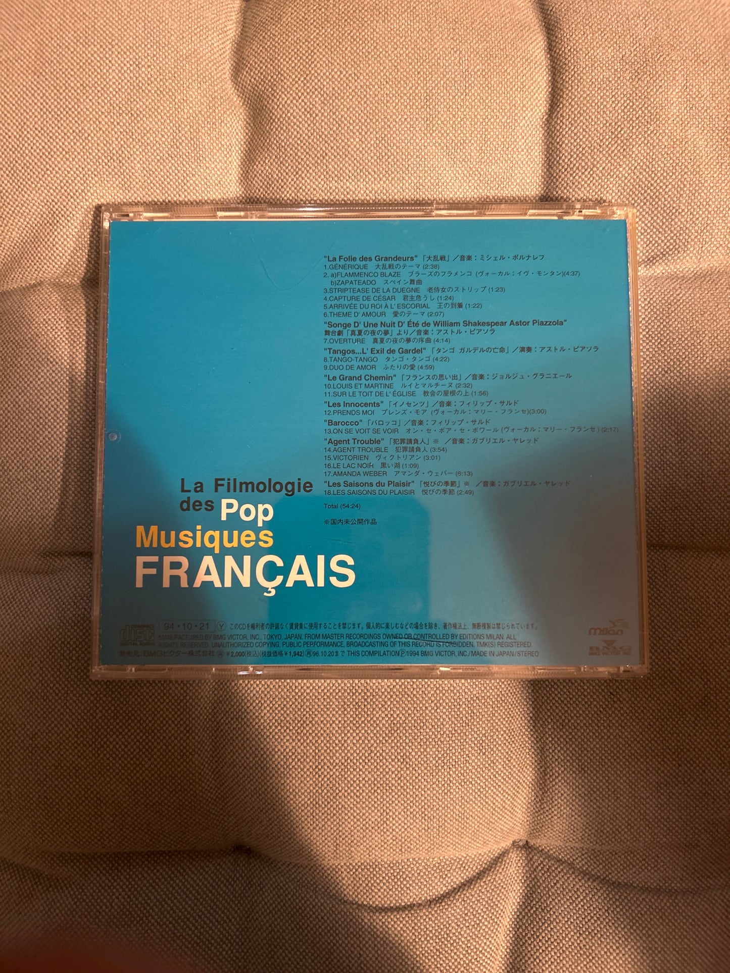 CD V/A - La filmologie des Pop Musiques Français Ed. Japonesa 2ª Mano