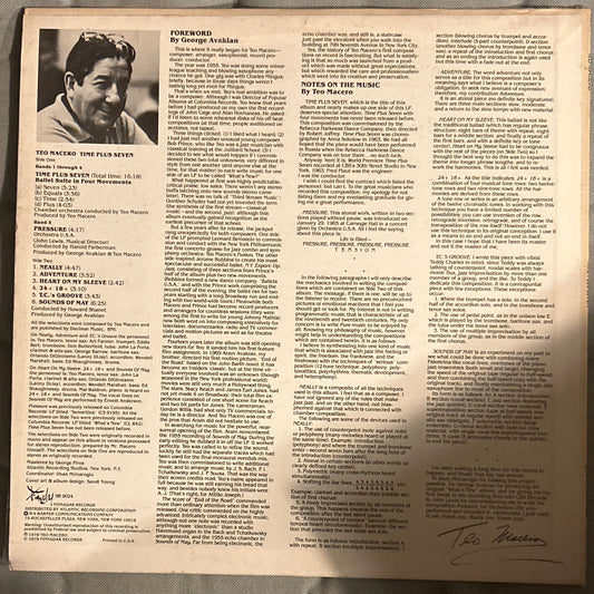 LP Teo Macero – Time Plus Seven 2ª Mano