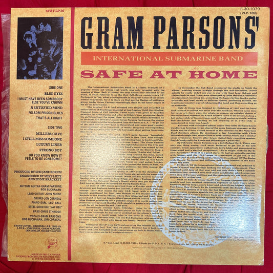 LP Gram Parsons' International Submarine Band* – Safe At Home 2ª Mano