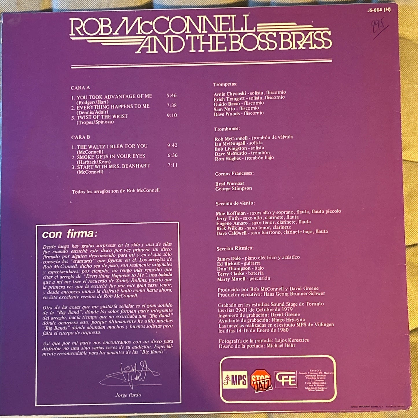 LP Rob McConnell And The Boss Brass – Present Perfect 2ª Mano