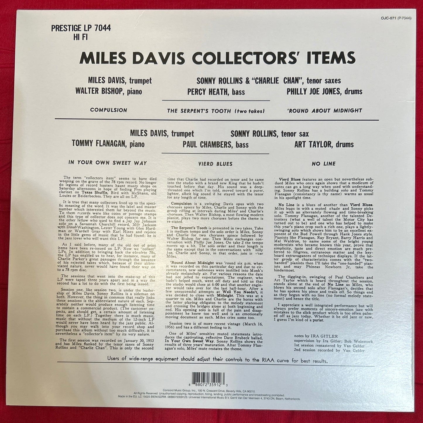 LP Miles Davis – Collectors' Items 2ª Mano