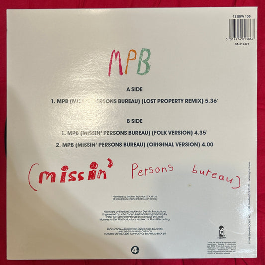 MAXISINGLE Womack & Womack – MPB (Missin' Persons Bureau) 2ª Mano (Producto exclusivo recogida en tienda)