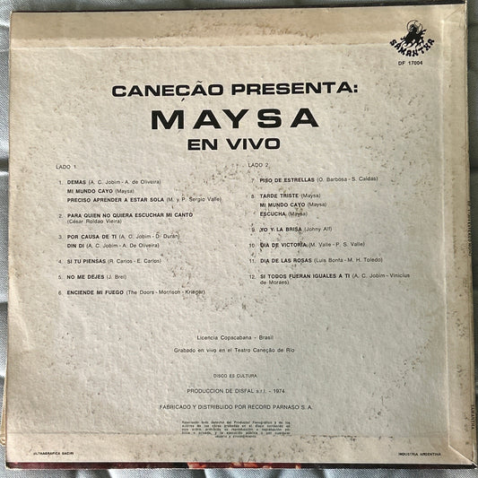 LP Maysa – Canecão Presenta: Maysa En Vivo 2ª Mano