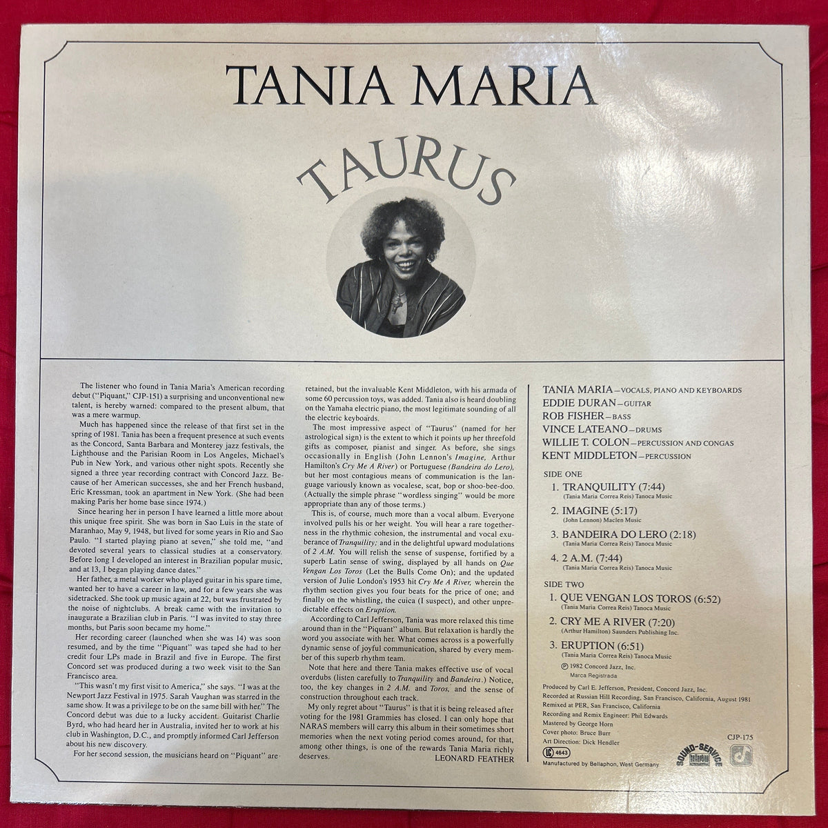 LP Tania Maria – Taurus 2ª Mano