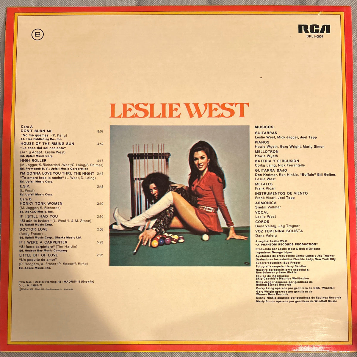 LP Leslie West – The Great Fatsby 2ª Mano