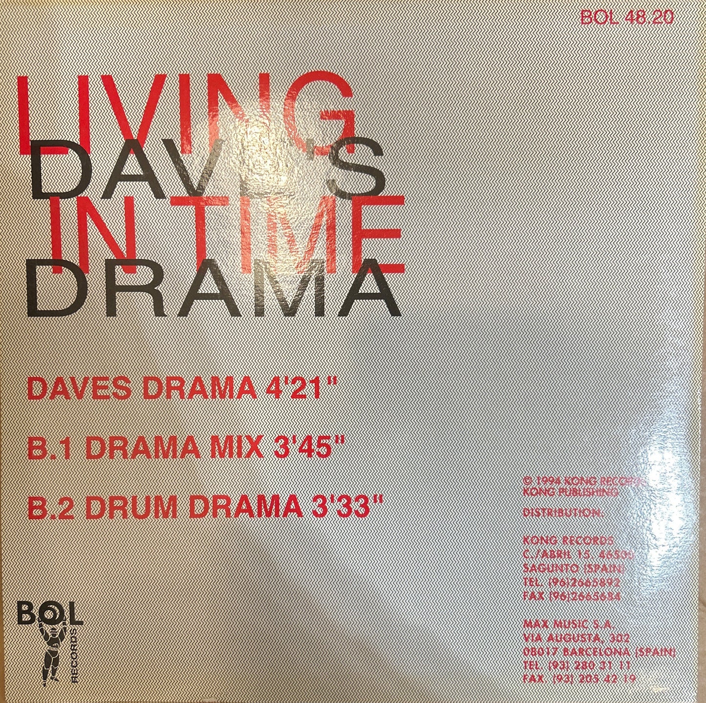 MAXISINGLE Living In Time – Dave's Drama 2ª Mano (Producto exclusivo recogida en tienda)