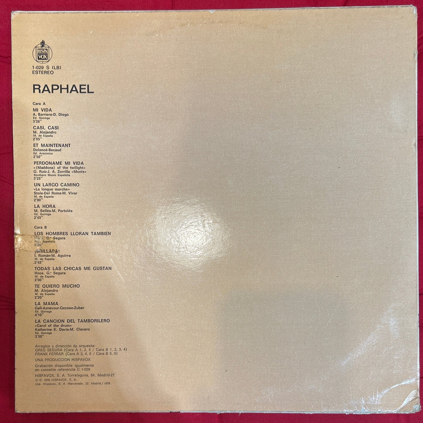 LP Raphael – Raphael 2ª mano