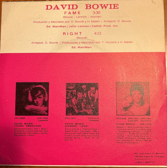 SINGLE David Bowie – Fame 2ª Mano