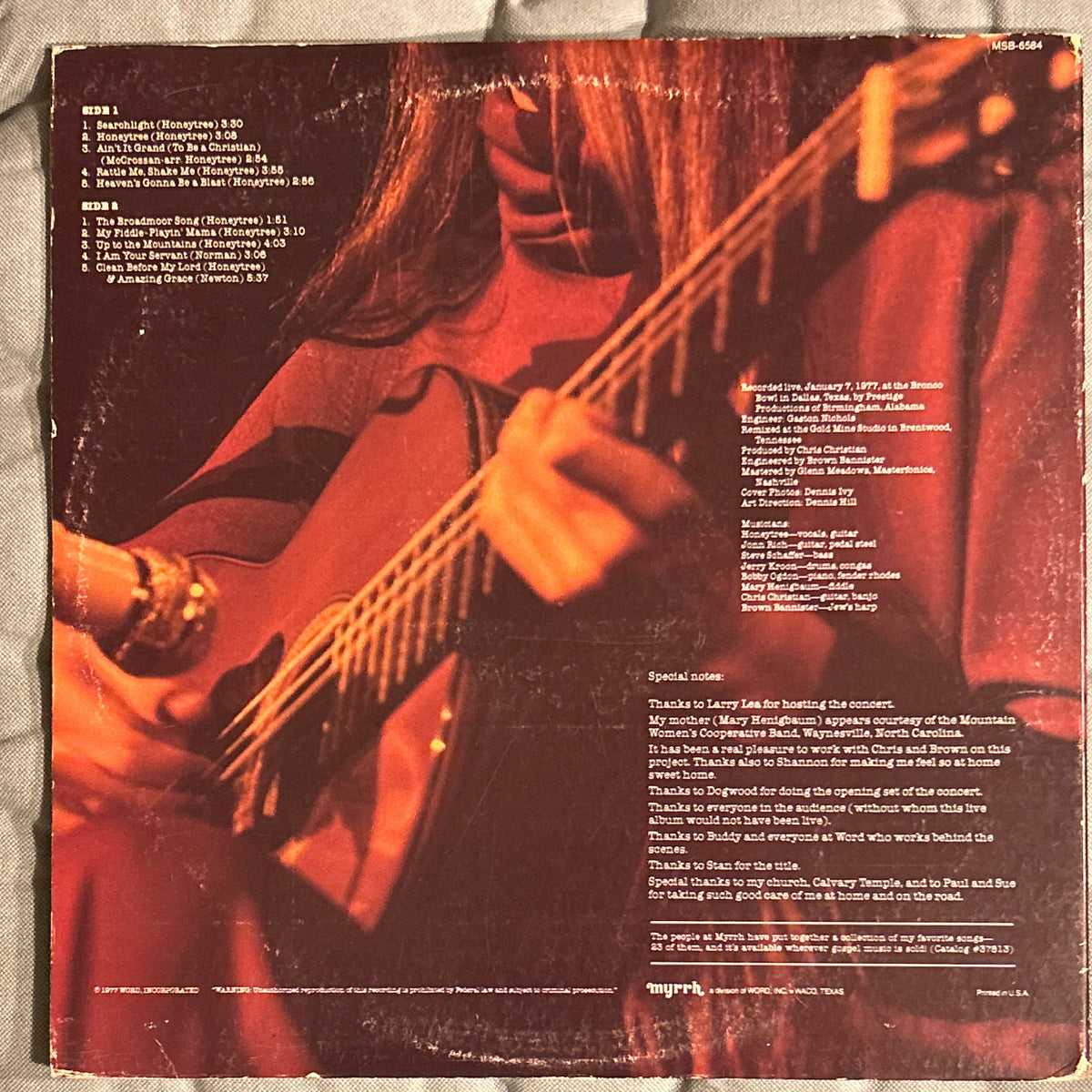 LP Honeytree – In Concert Me And My Old Guitar 2ª Mano