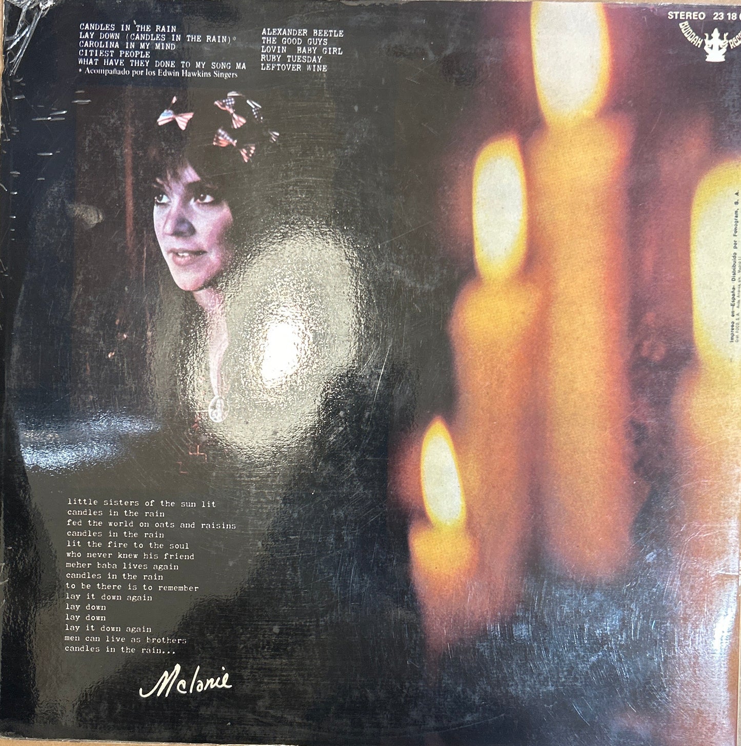 LP Melanie – Melanie Featuring Lay Down 2ª Mano