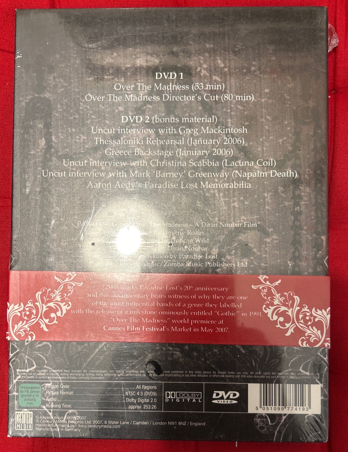 DVD Paradise Lost – Over The Madness Nuevo precintado