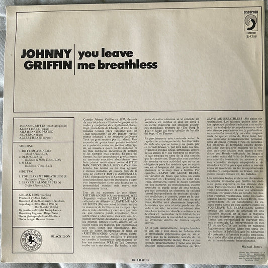LP Johnny Griffin – You Leave Me Breathless 2ª Mano