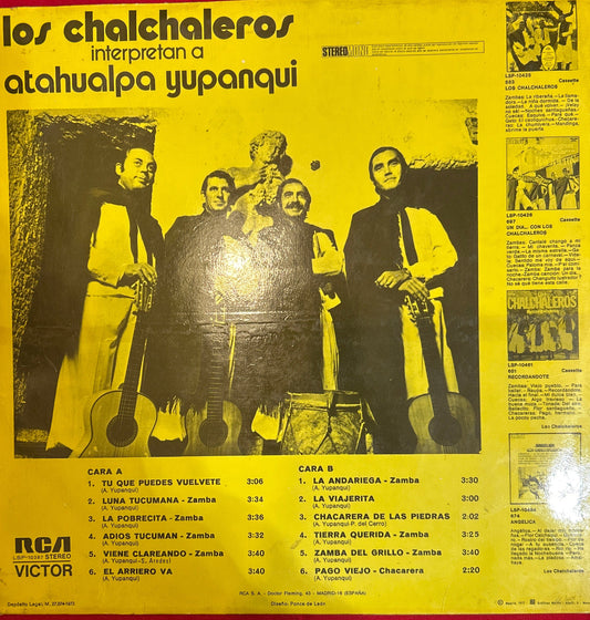 LP Los Chalchaleros – Interpretan A Atahualpa Yupanqui 2ª Mano (Producto exclusivo recogida en tienda)