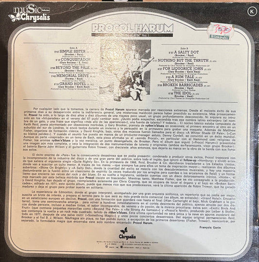 LP Procol Harum – Memorial Album Vol.1 2ª mano