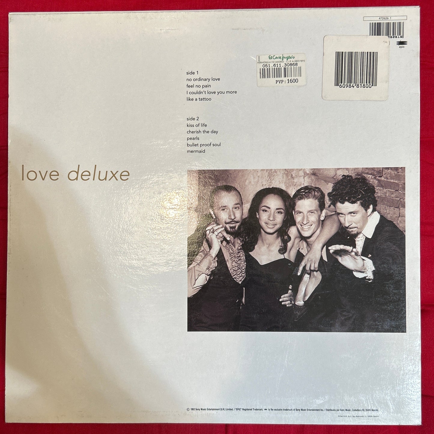LP Sade – Love Deluxe 2ª Mano