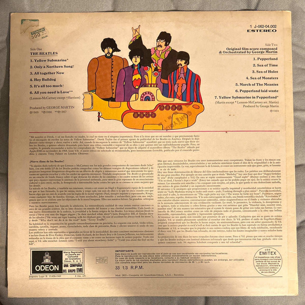 LP The Beatles – Yellow Submarine 2ª Mano