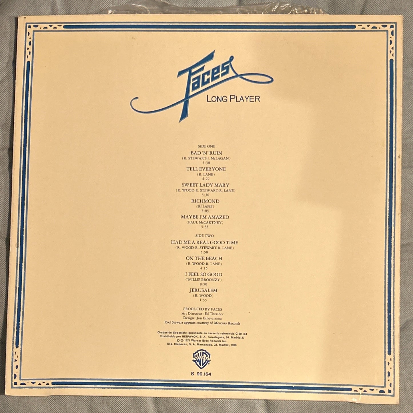 LP Faces Voz Solista Rod Stewart – Long Player 2ª Mano