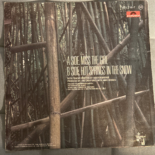 SINGLE The Creatures – Miss The Girl = Echa De Menos A La Chica 2ª mano