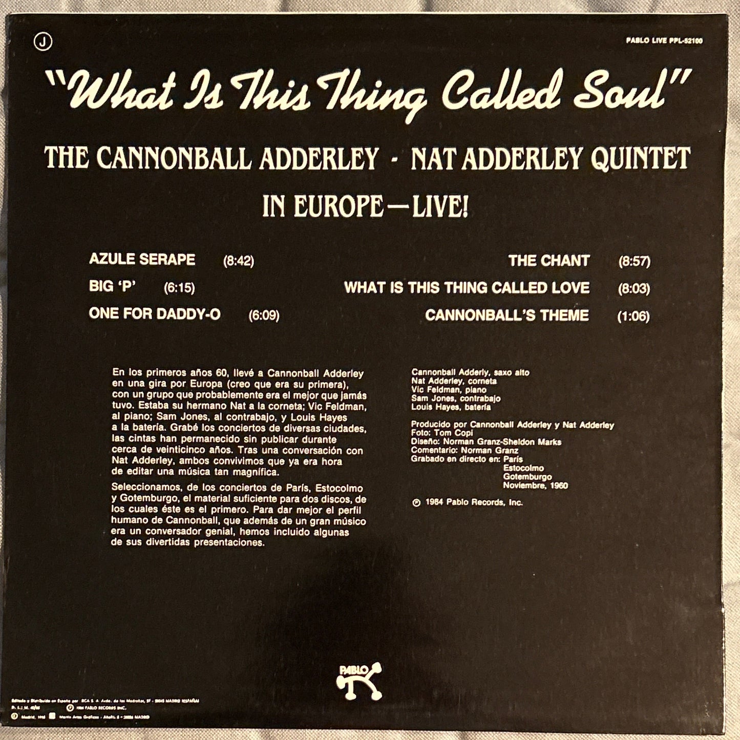 LP The Cannonball Adderley - Nat Adderley Quintet – What Is This Thing Called Soul (In Europe - Live!) 2ª Mano