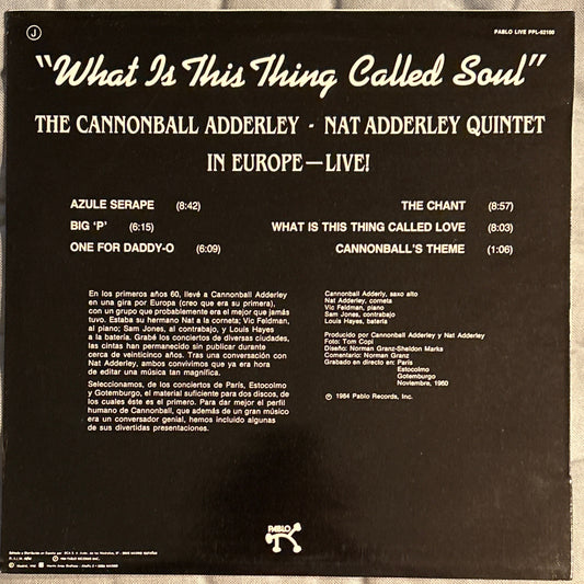 LP The Cannonball Adderley - Nat Adderley Quintet – What Is This Thing Called Soul (In Europe - Live!) 2ª Mano