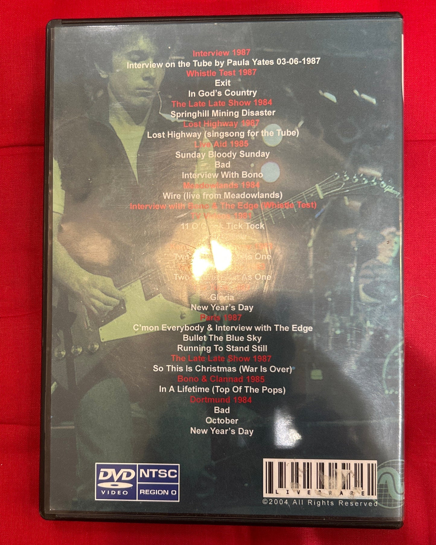 DVD U2 Live & Rare Volume one Bootleg 2ª mano