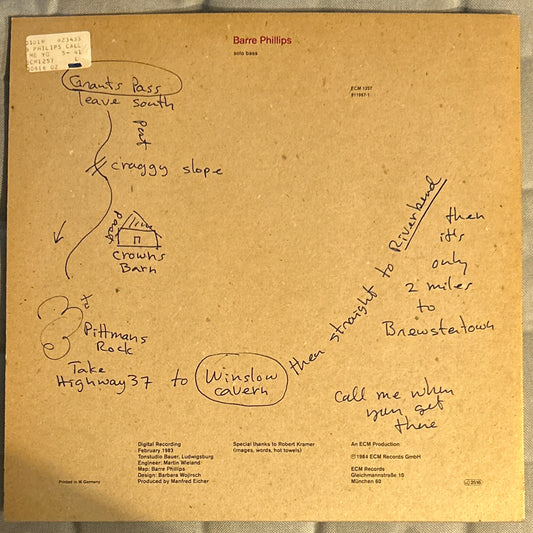 LP Barre Phillips – Call Me When You Get There 2ª Mano