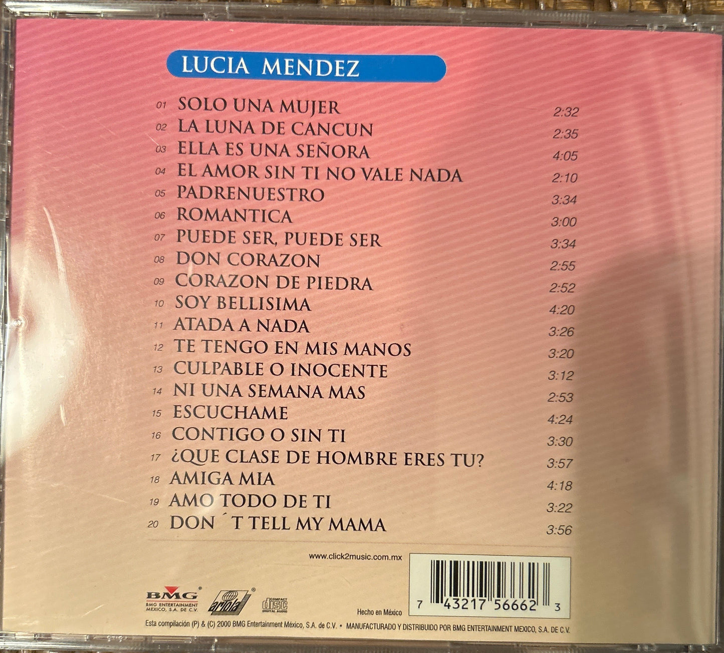 CD Lucia Méndez – 2 Vinyles Égale 1 CD Occasion