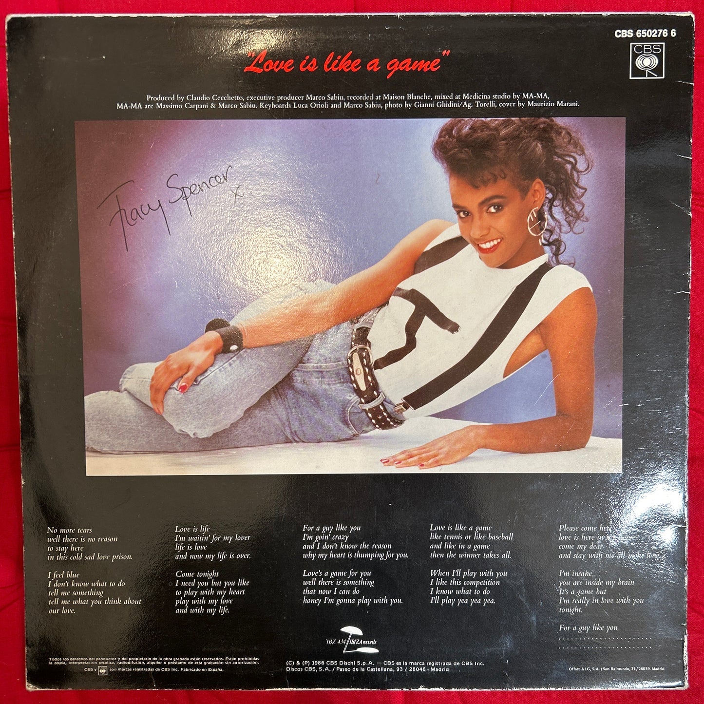 MAXISINGLE Tracy Spencer – Love Is Like A Game 2ª Mano