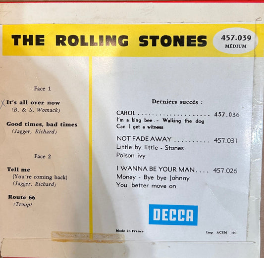 SINGLE The Rolling Stones – It's All Over Now 2ª Mano