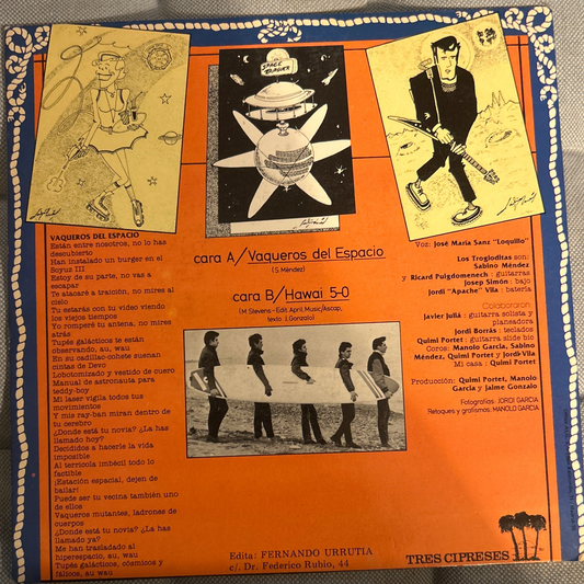 SINGLE Loquillo Y Los Trogloditas – Vaqueros Del Espacio / Hawai 5-0 2ª Mano