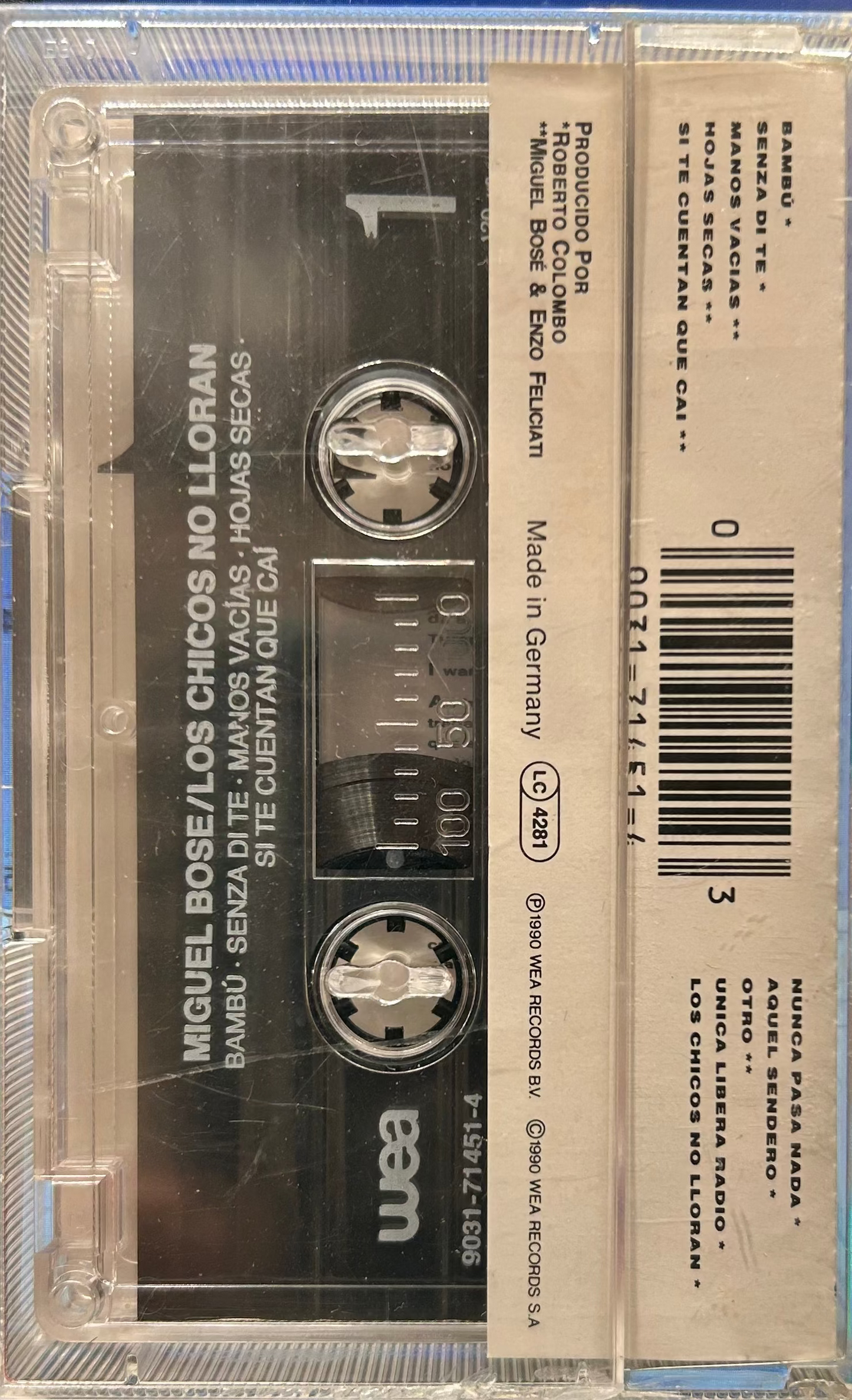 CASSETTE Miguel Bosé – Los Chicos No Lloran 2ª Mano (Producto exclusivo recogida en tienda)