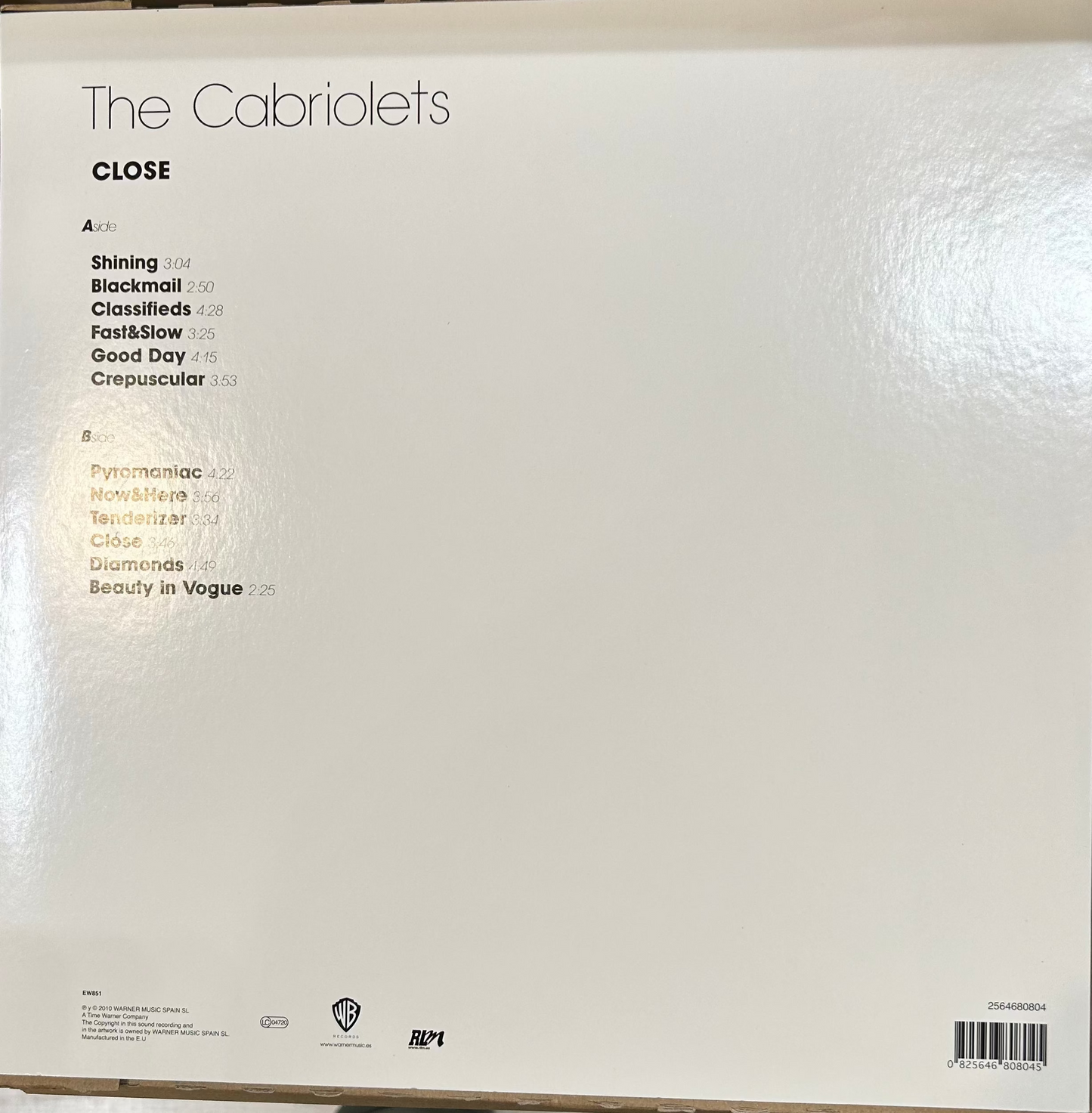 LP The Cabriolets – Close 2. Hand