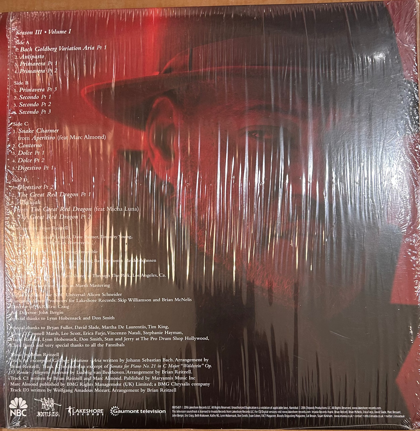 LP Brian Reitzell – Hannibal Season III • Volume I (Original Television Soundtrack) 2ª Mano