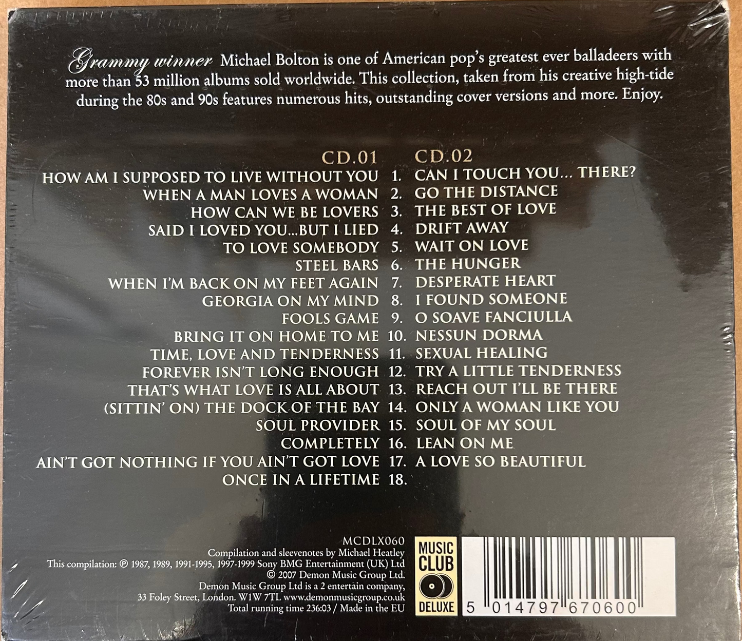 CD Michael Bolton – Touch You (The Very Best Of) Nuevo precintado