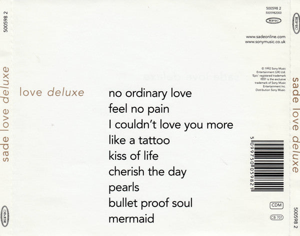 CD Sade – Love Deluxe Nuevo precintado