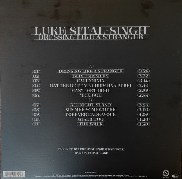 LP Luke Sital-Singh – Dressing Like A Stranger Nuevo precintado