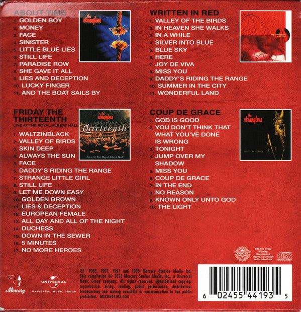 CD Box Set The Stranglers – About Time • Written In Red • Coup De Grace • Friday The Thirteenth: Live At The Royal Albert Hall • 4xCD Collection