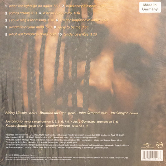 LP Abbey Lincoln – Over The Years Nuevo precintado