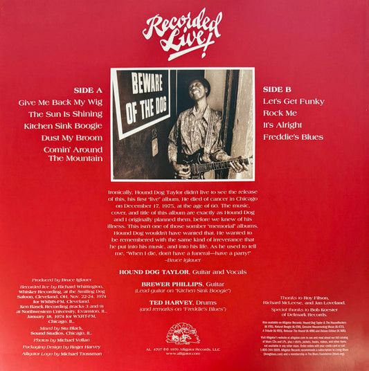 LP Hound Dog Taylor & The House Rockers – Beware Of The Dog! Nuevo precintado