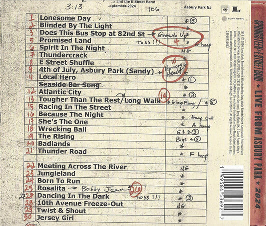 CD Springsteen & E Street Band – Live From Asbury Park 2024 Nuevo precintado
