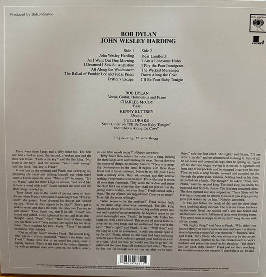 LP Bob Dylan – John Wesley Harding Nuevo precintado