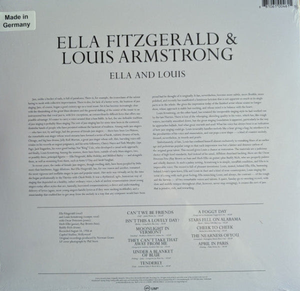 LP Ella Fitzgerald & Louis Armstrong – Ella And Louis Nuevo precintado