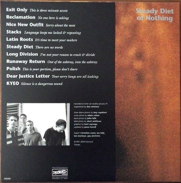 LP Fugazi – Steady Diet Of Nothing Nuevo precintado