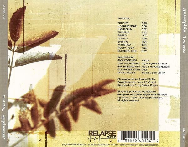 CD Amorphis – Tuonela Ed. Americana Nuevo precintado - DISCOS NAKASHA