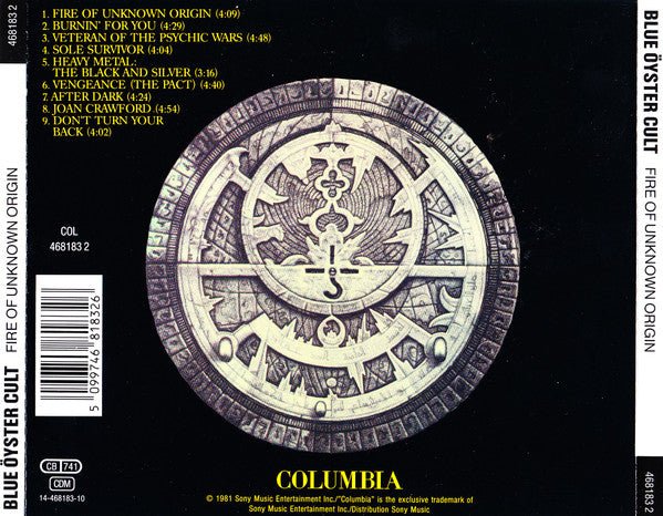 CD Blue Oyster Cult – Fire Of Unknown Origin Nuevo precintado - DISCOS NAKASHA