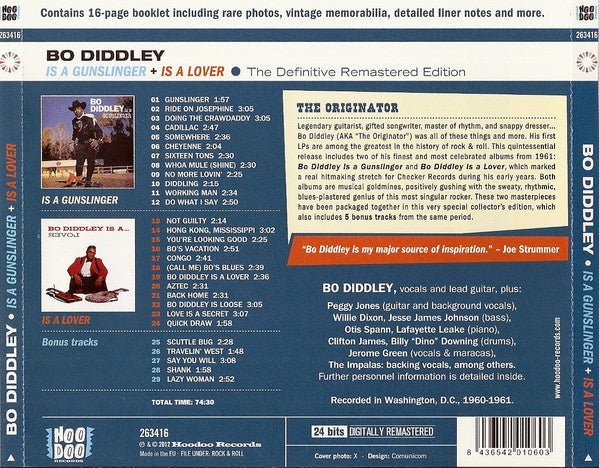 CD Bo Diddley – Bo Diddley Is A Gunslinger + Bo Diddley Is A Lover Nuevo precintado - DISCOS NAKASHA
