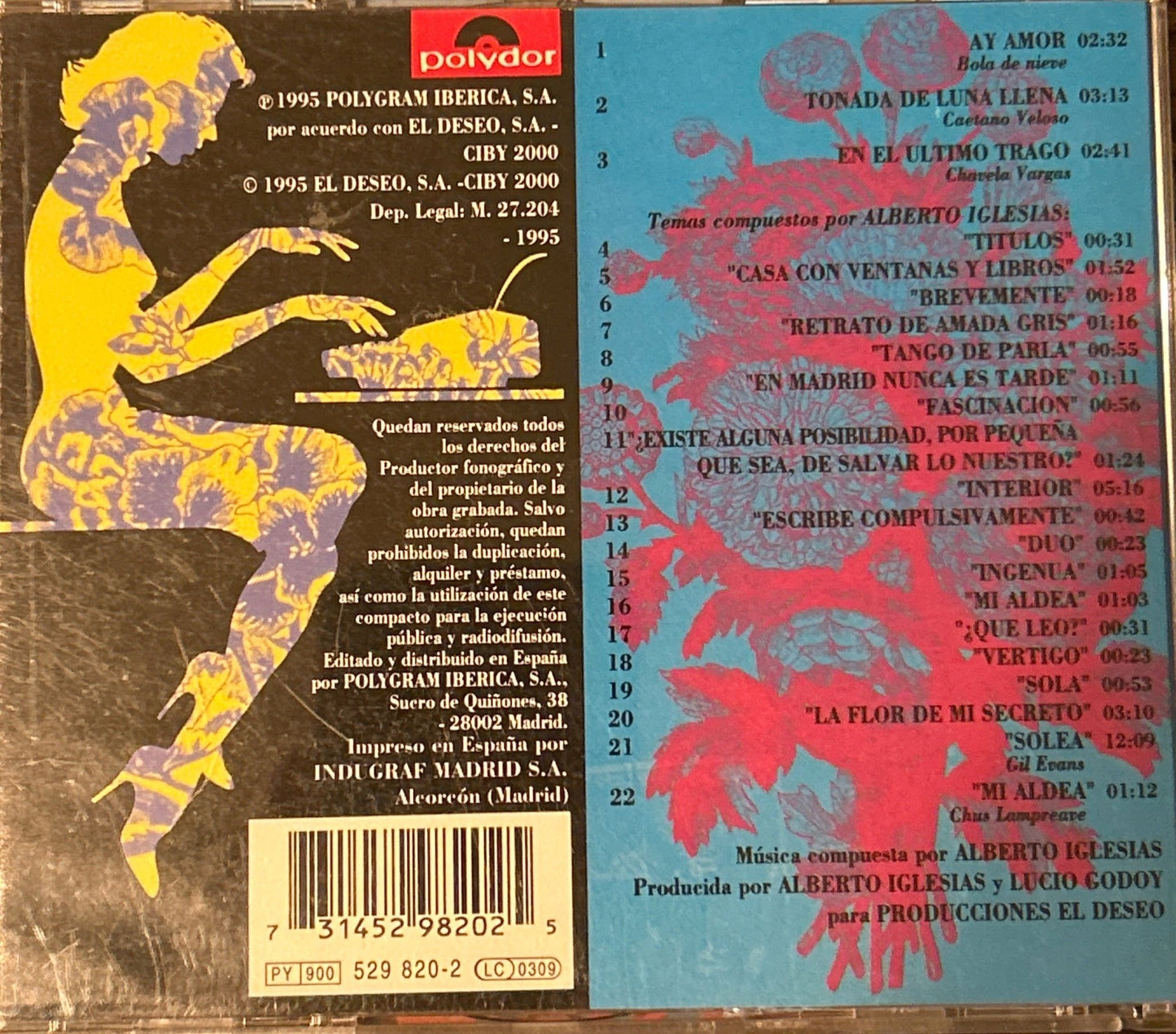 CD BSO - Alberto Iglesias – La Flor De Mi Secreto 2ª mano - DISCOS NAKASHA