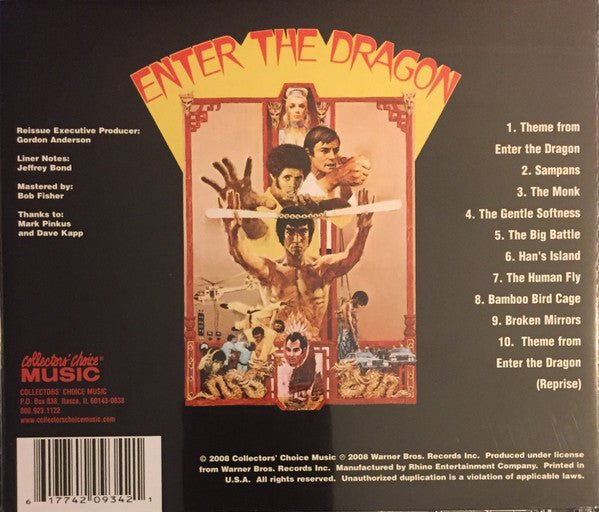 CD BSO - Lalo Schifrin – Enter The Dragon (Original Soundtrack From The Motion Picture) 2ª mano - DISCOS NAKASHA