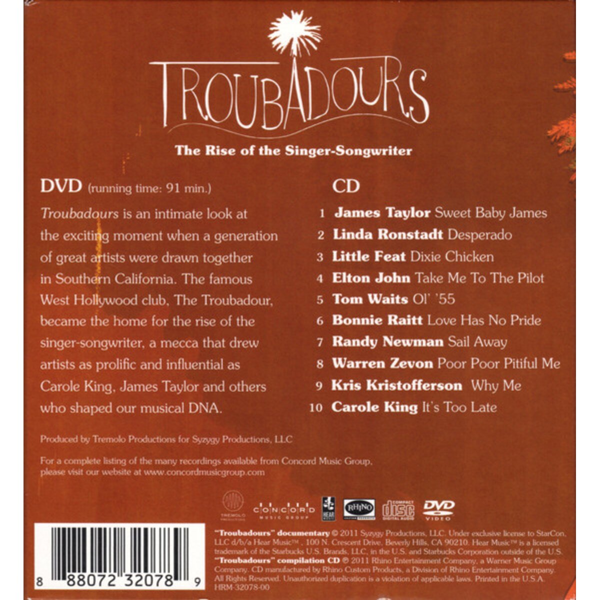 CD Carole King James Taylor – Troubadours: The Rise Of The Singer - Songwriter Nuevo precintado - DISCOS NAKASHA